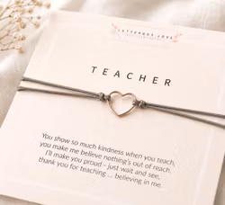 Letterbox Love - Thank You Teacher Bracelet