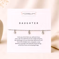 Letterbox Love - Daughter Wish  Silver Bracelet