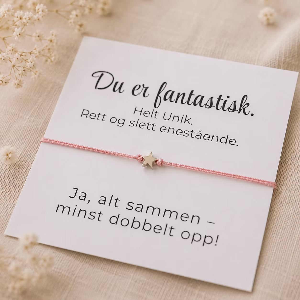 ✨ Du er fantastisk - Smykkekort  ✨