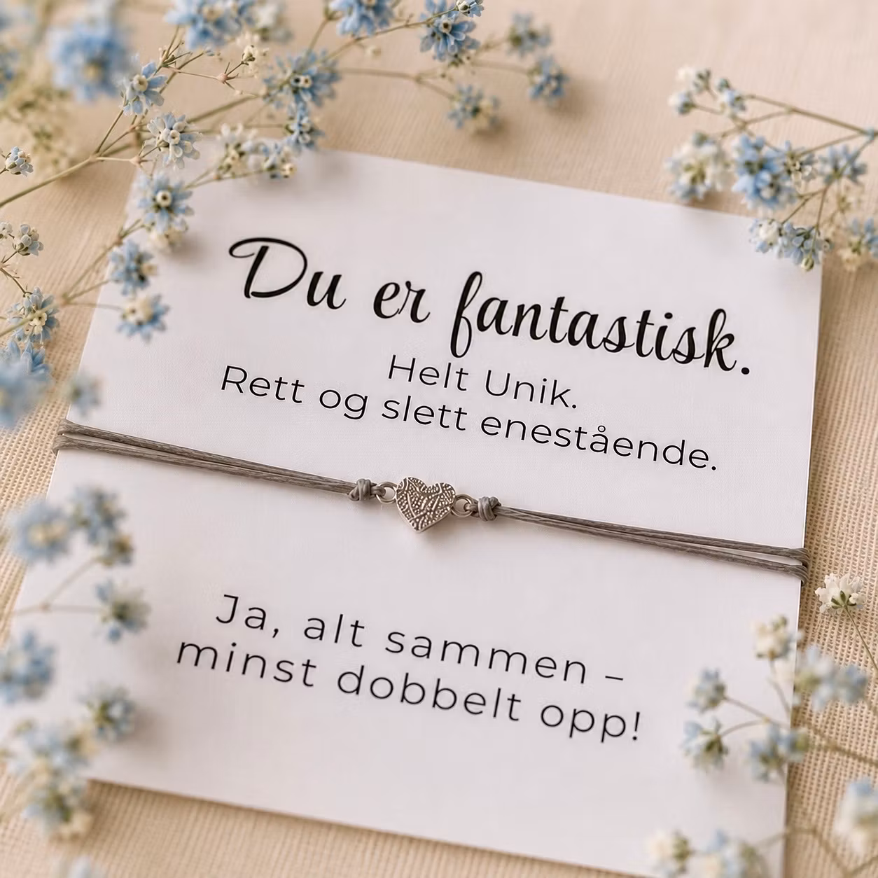 Du er fantastisk - Smykkekort