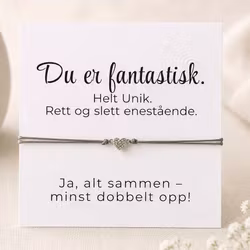 Du er fantastisk - Smykkekort