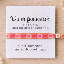 Smykkekort- Vevd Armbånd