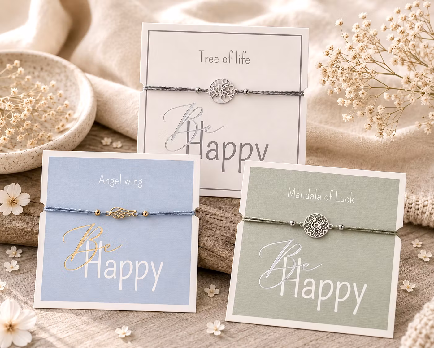 Crystals HCA Jewellery -  "Be Happy Bracelet" -  Angel Wing