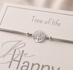 Crystals HCA Jewellery -  "Be Happy Bracelet" - Silverplated  Tree of Life