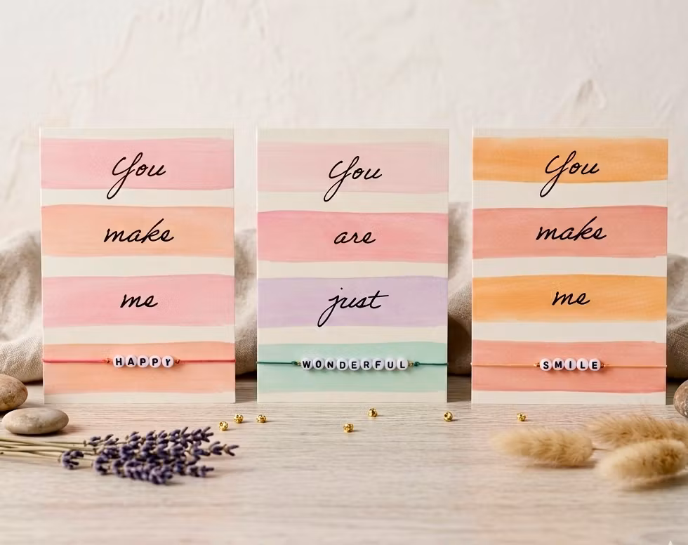 By Vivi: Bracelet Card - You make Me Happy