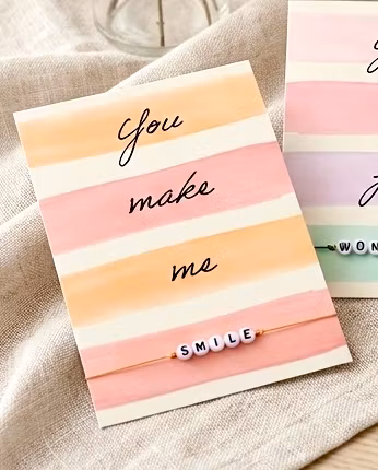 By Vivi: Bracelet Card - You make me Smile