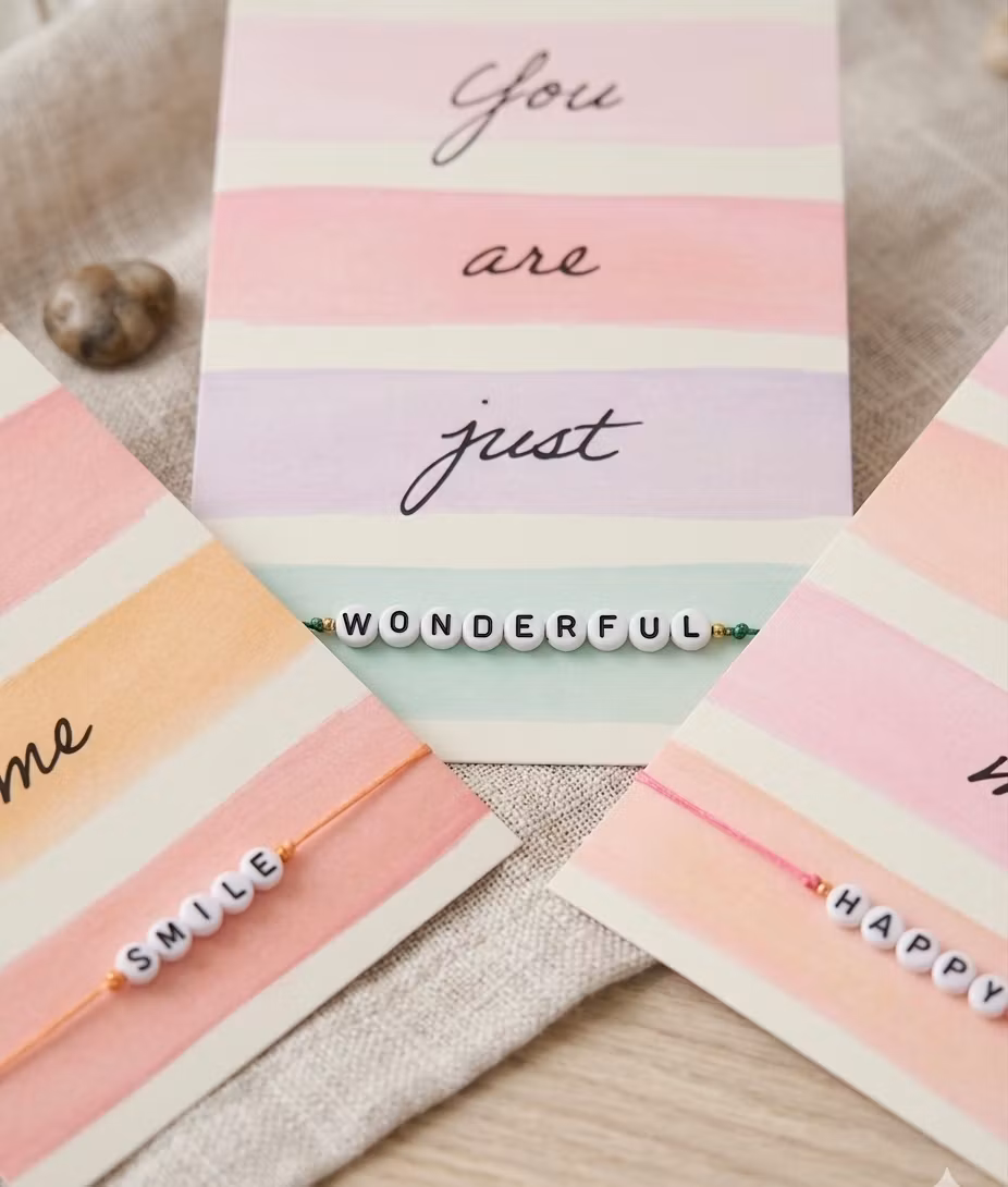 By Vivi: Bracelet Card - You are just Wonderful