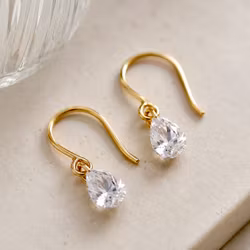Dråpeformet Cubic Zirconia Øredobber