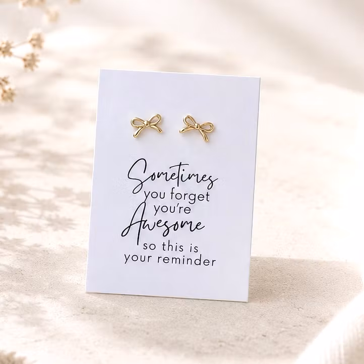Sometimes You Forget You're Awesome – Smykkekort med øredobber