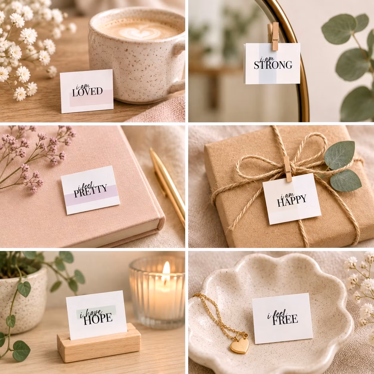 Emma Pitt - 6pk "Affirmation" kort