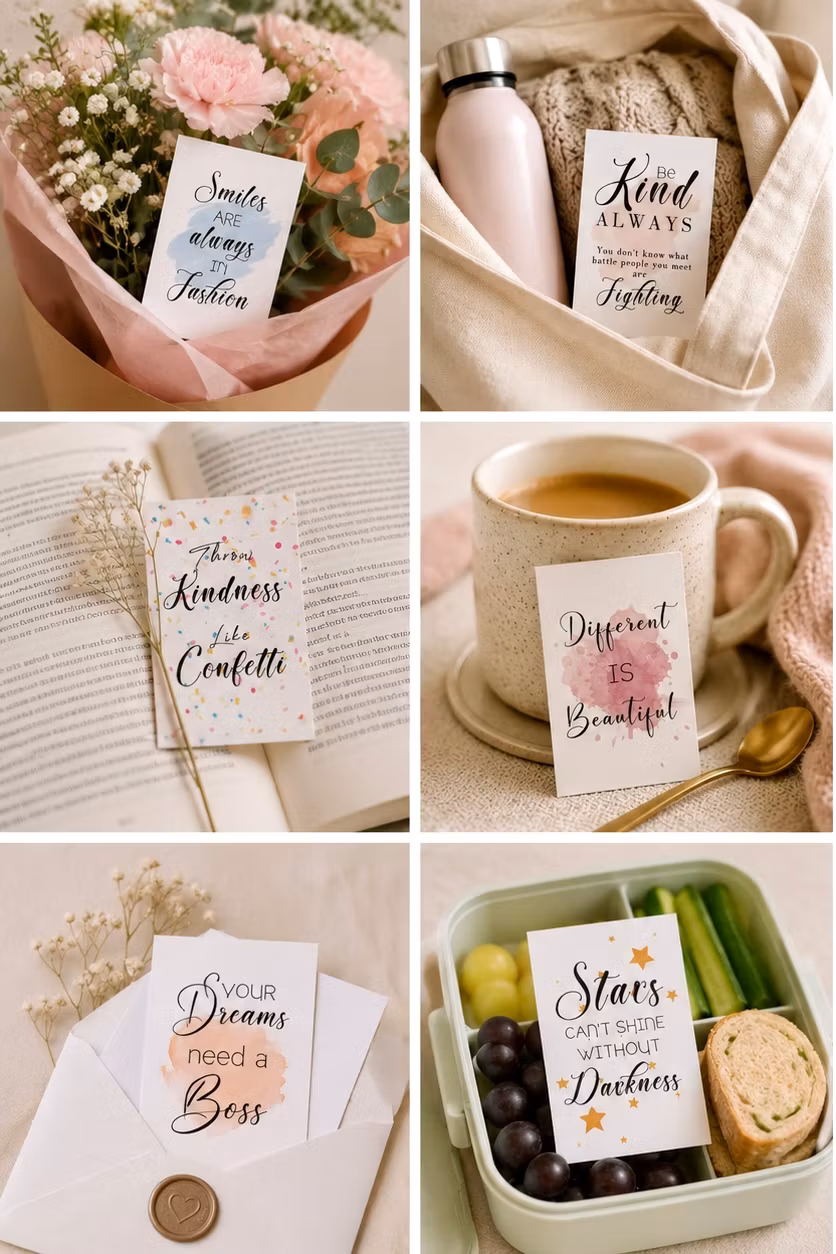9pk Kindness Cards m/kortholder