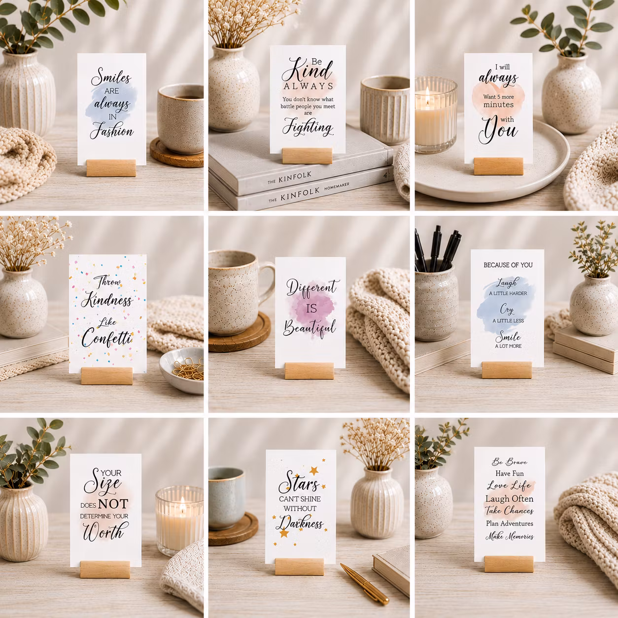 9pk Kindness Cards m/kortholder