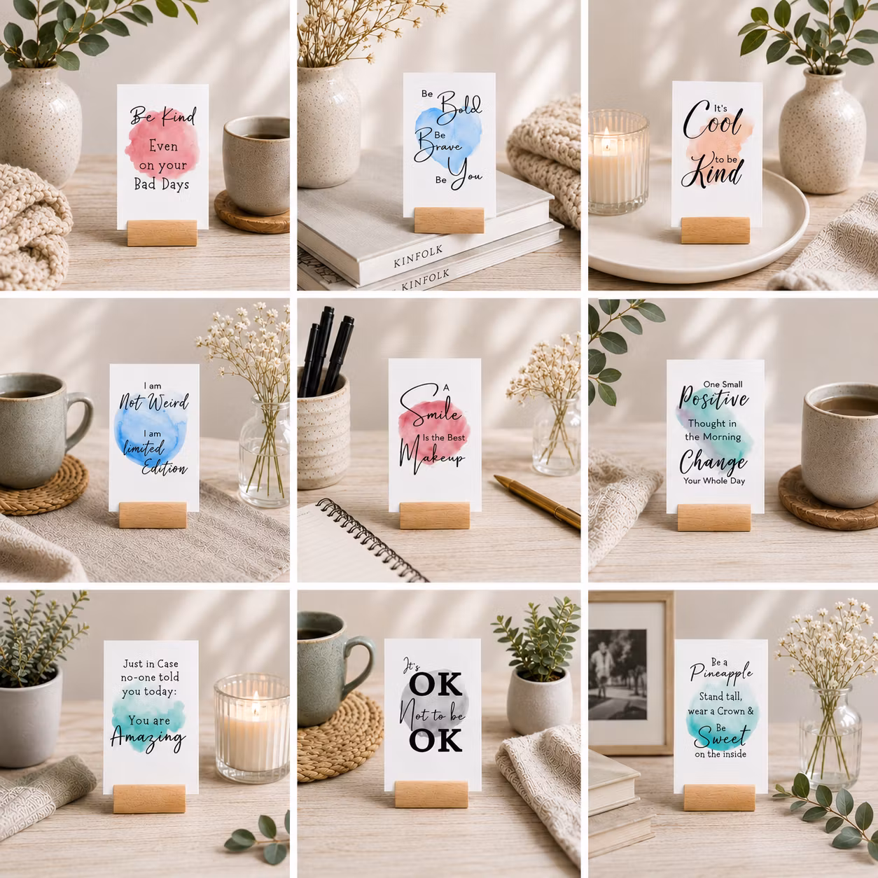 9pk Inspiration Cards m/kortholder