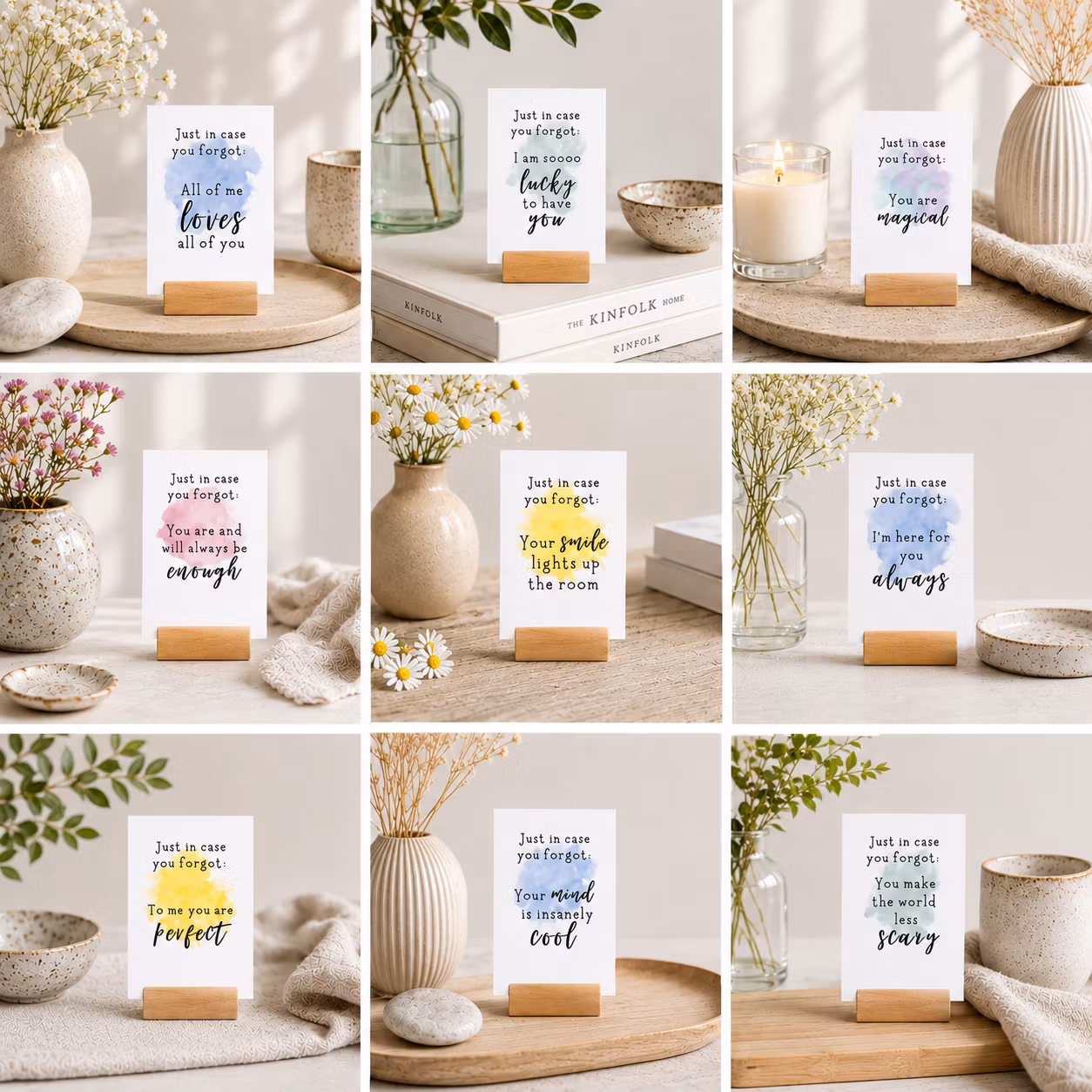 9pk Raus Hverdag kort - In Case you Forgot m/Kortholder