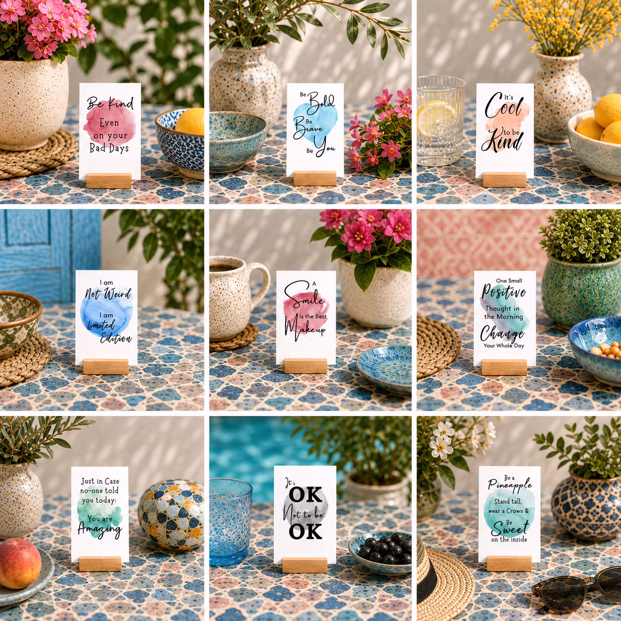 9pk Inspiration Cards m/kortholder