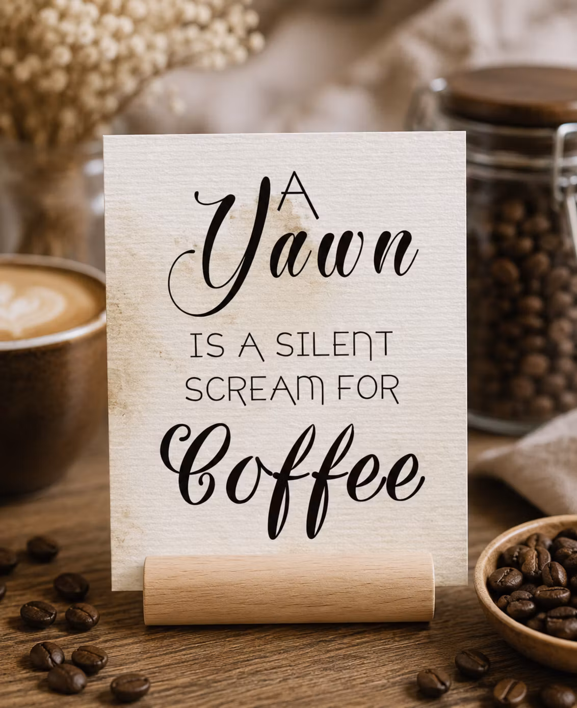 8pk Fun Coffee Cards m/ kortholder