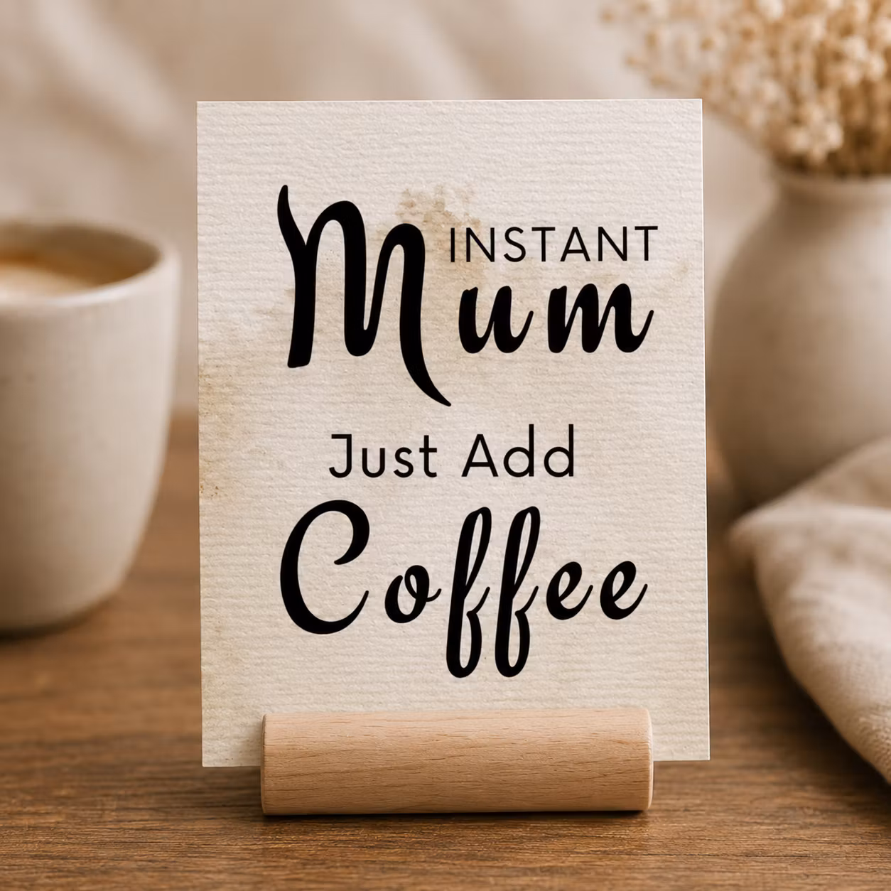 8pk Fun Coffee Cards m/ kortholder