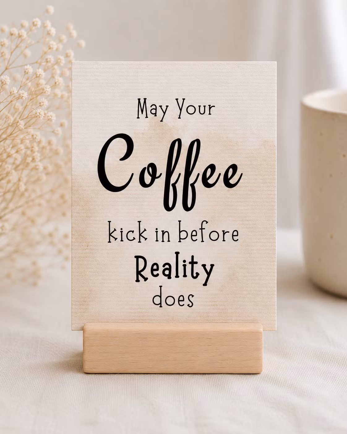 8pk Fun Coffee Cards m/ kortholder
