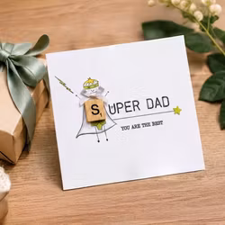 Bexy Boo Greeting Card - "SUPER DAD - You are the best"