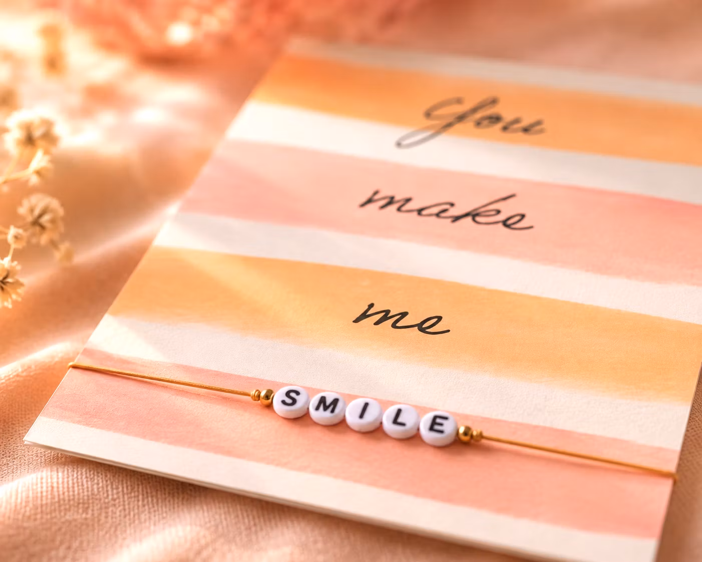 By Vivi: Bracelet Card - You make me Smile
