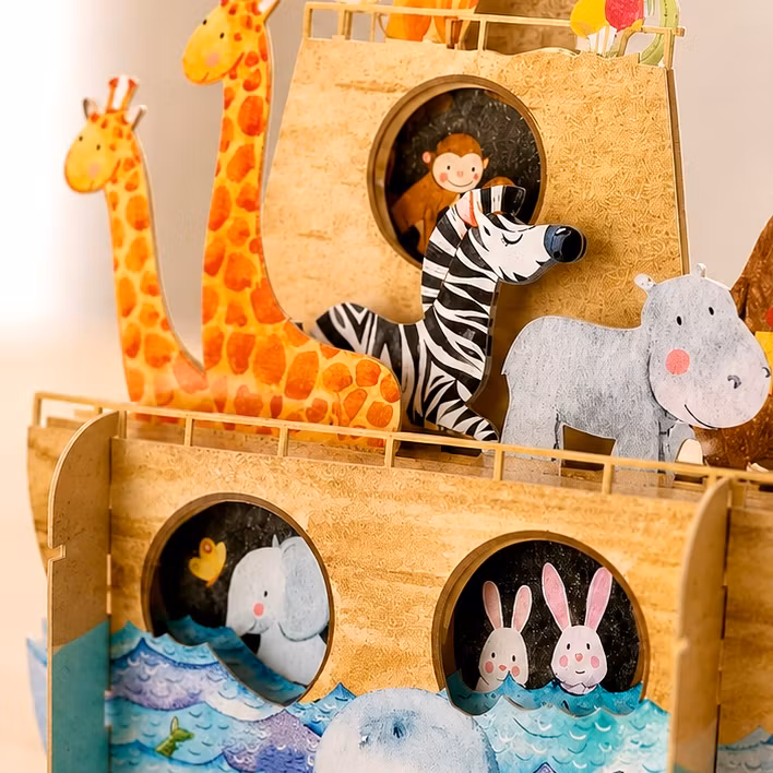 Alljoy Design -  Popup Kort - Noah's ark