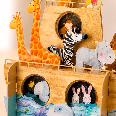 Alljoy Design -  Popup Kort - Noah's ark