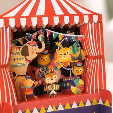 Alljoy Design -  Popup Kort - Sirkusvenner