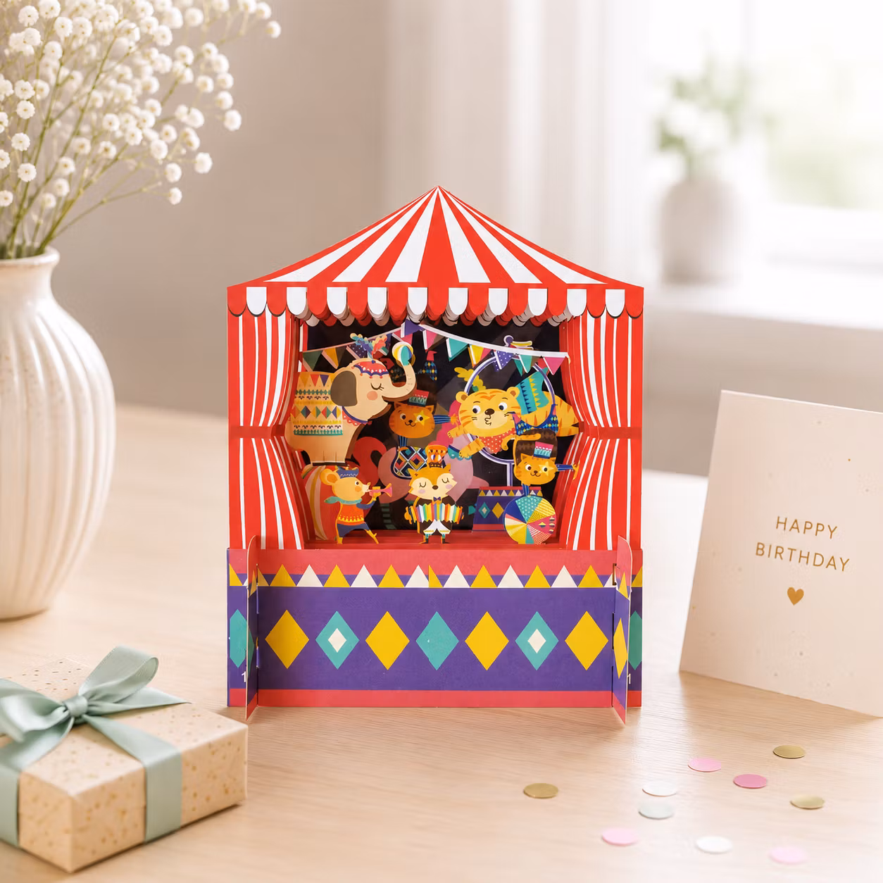 Alljoy Design -  Popup Kort - Sirkusvenner