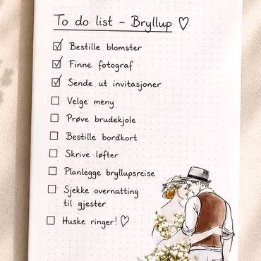 Lütteblüten Notatbok - Bryllup