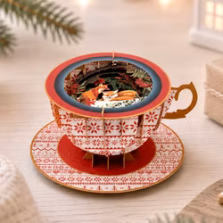 A Cup of Tea Pop Up Card - Winter Fox Tea