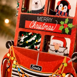 Alljoy Design -  Popup Julekort - Julebuss