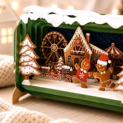 Alljoy Design -  Flaskepost  - gingerbread Christmas