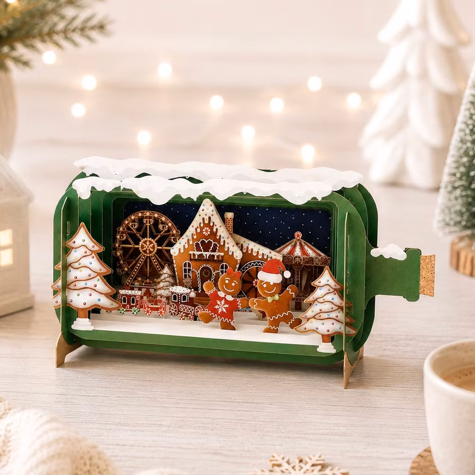 Alljoy Design -  Flaskepost  - gingerbread Christmas
