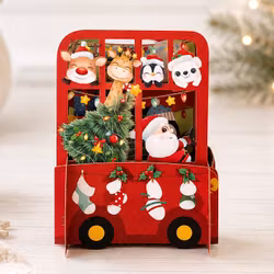 Alljoy Design -  Popup Julekort - Julebuss