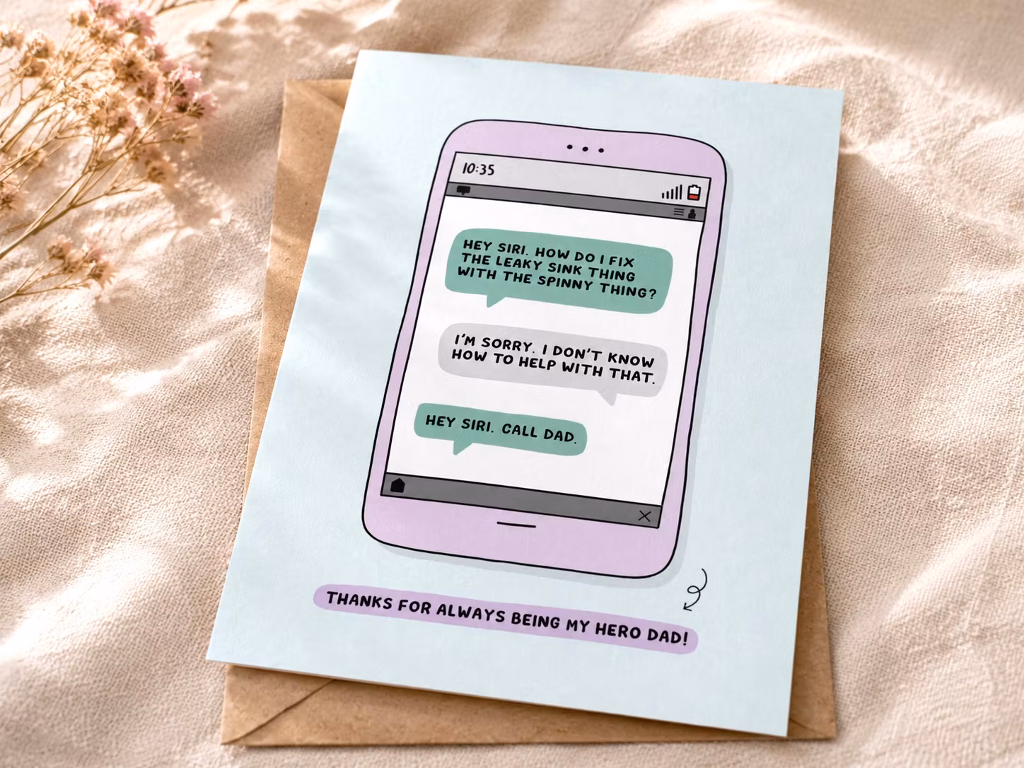 Inky in the Wild - Hey Siri Dad Card