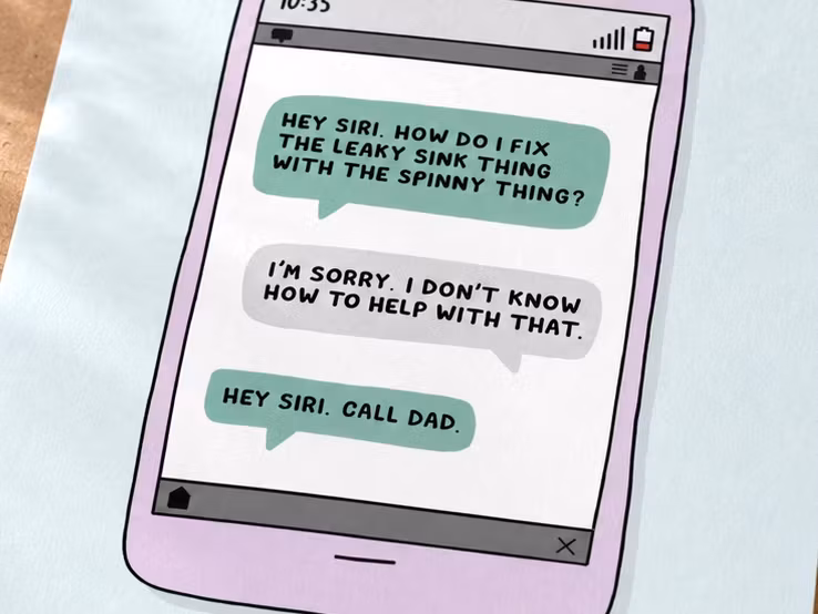 Inky in the Wild - Hey Siri Dad Card