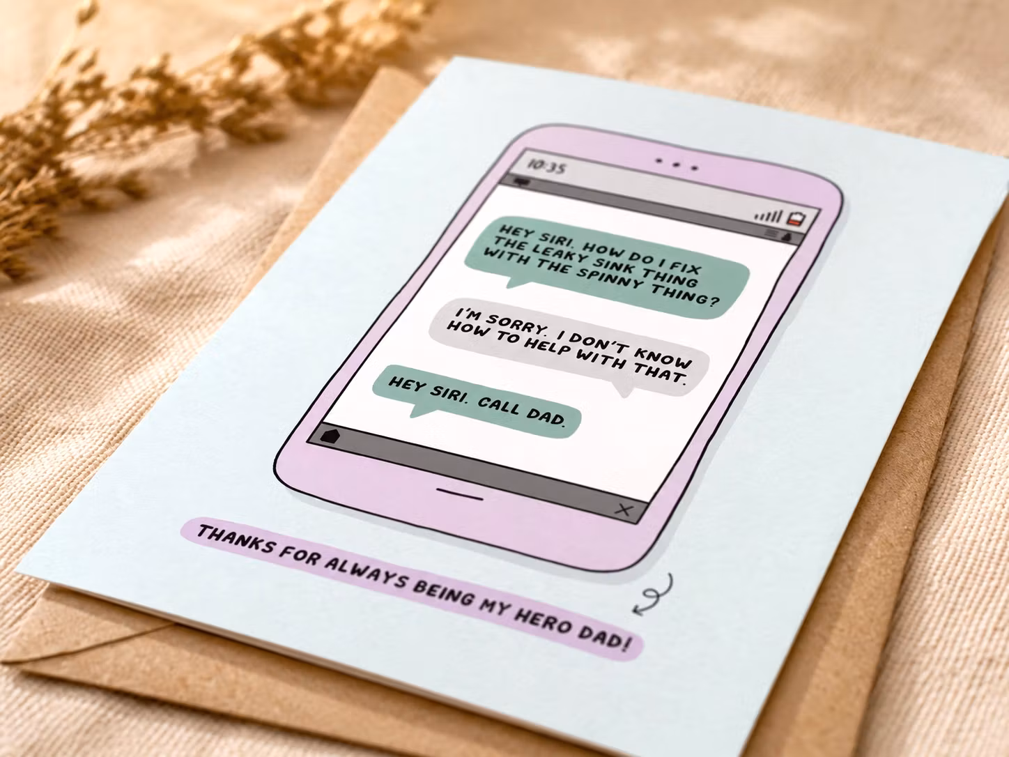 Inky in the Wild - Hey Siri Dad Card