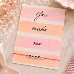 By Vivi: Bracelet Card - You make Me Happy