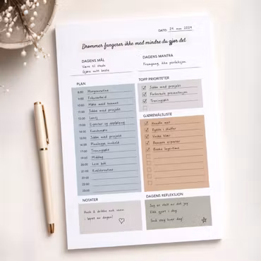 Daise & Co Notepad - Dreams don’t work unless you do