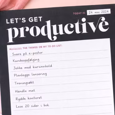 Kitty Meow Boutique- "Let's Get Productive"  - Notepad