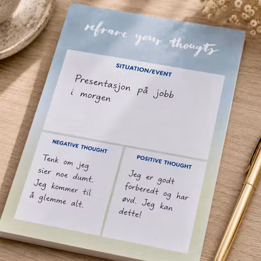 The Happiness Planner - "REFRAME YOUR THOUGHTS" NOTEPAD