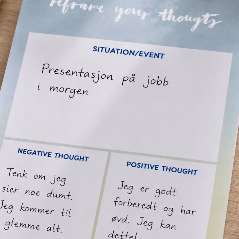 The Happiness Planner - "REFRAME YOUR THOUGHTS" NOTEPAD