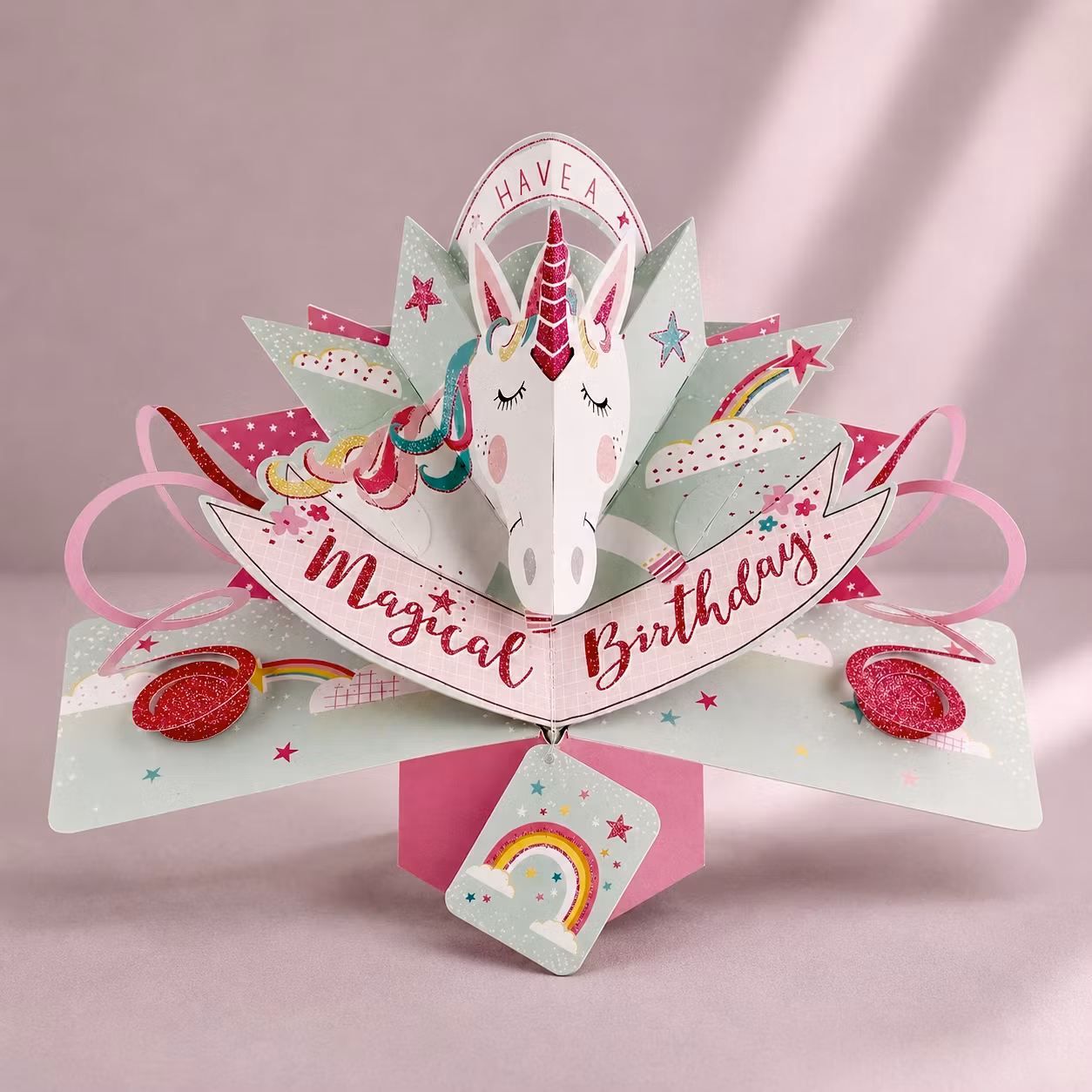 Second Nature  Pop-up Card - Birthday Unicorn