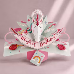 Second Nature  Pop-up Card - Birthday Unicorn