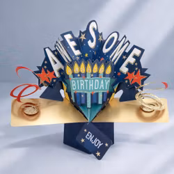 Second Nature Pop-up Card - Awesome Birthday