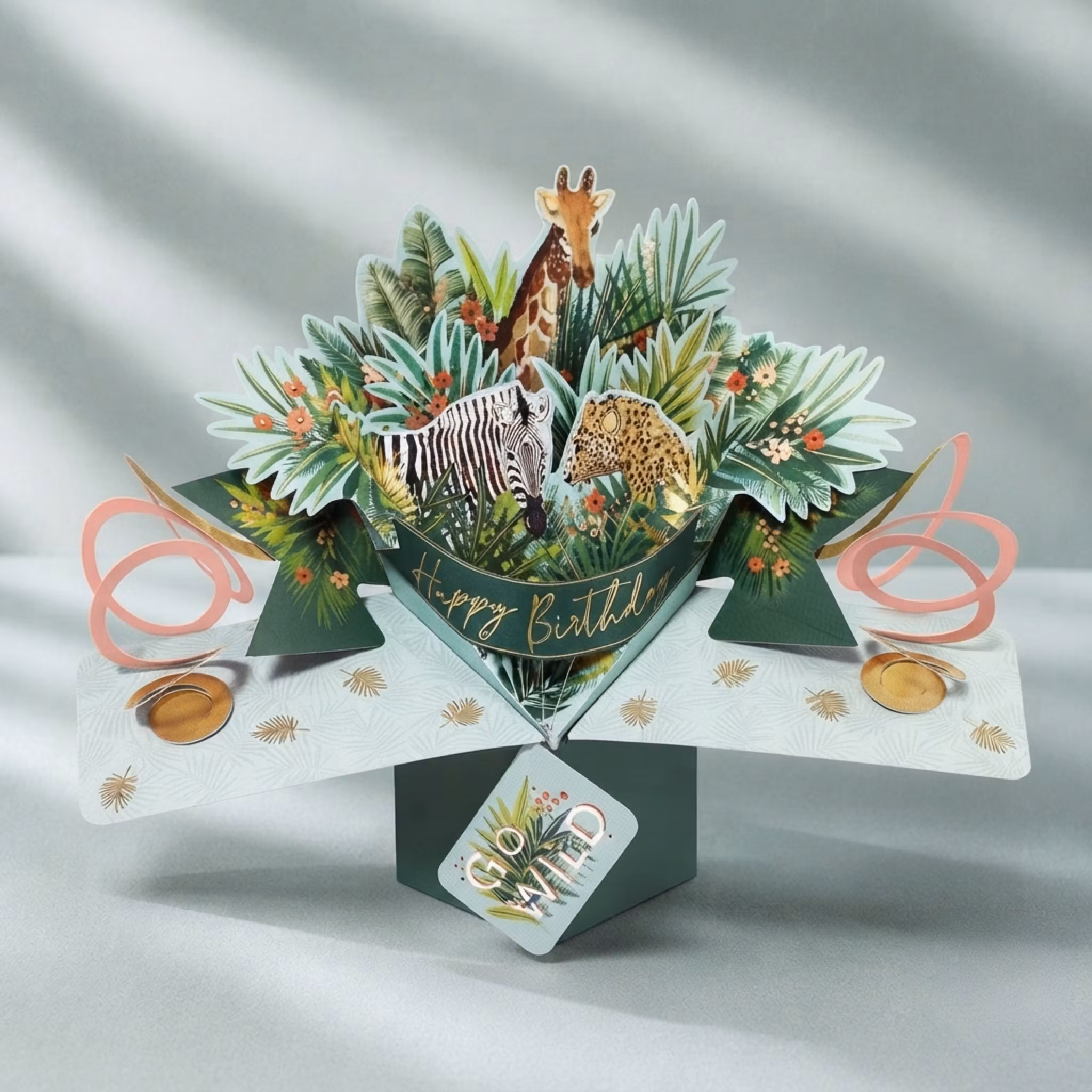 Second Nature Pop-up Card - Birthday Animals