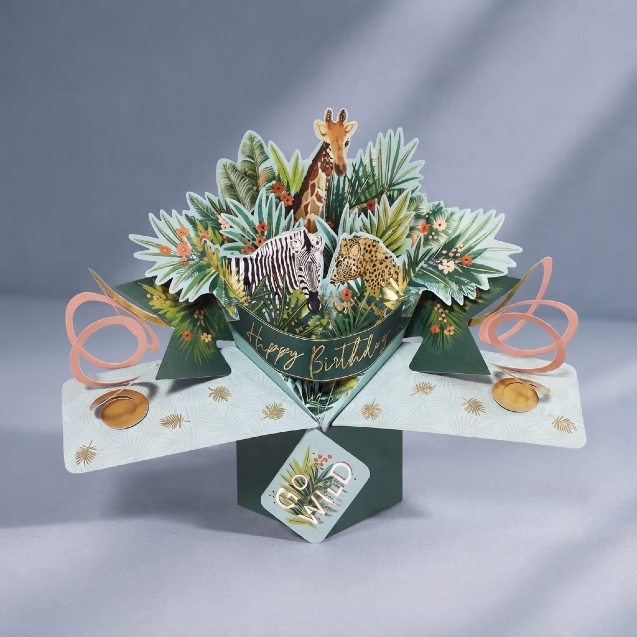 Second Nature Pop-up Card - Birthday Animals