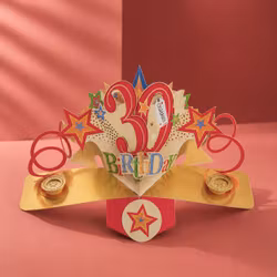 Second Nature Pop-up Card - 30th Birthday