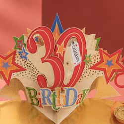 Second Nature Pop-up Card - 30th Birthday