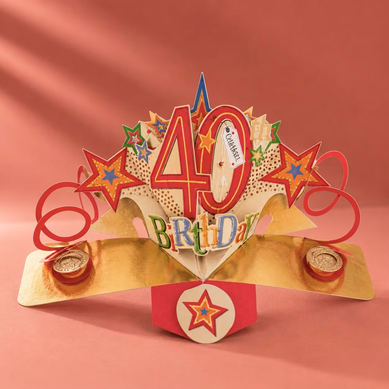 Second Nature Pop-up Card - 40th Birthday